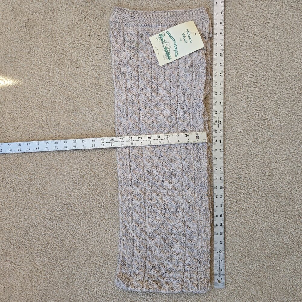 NWT Aran Crafts Merino Wool Donegal Honeycomb Scarf - Picture 3 of 8